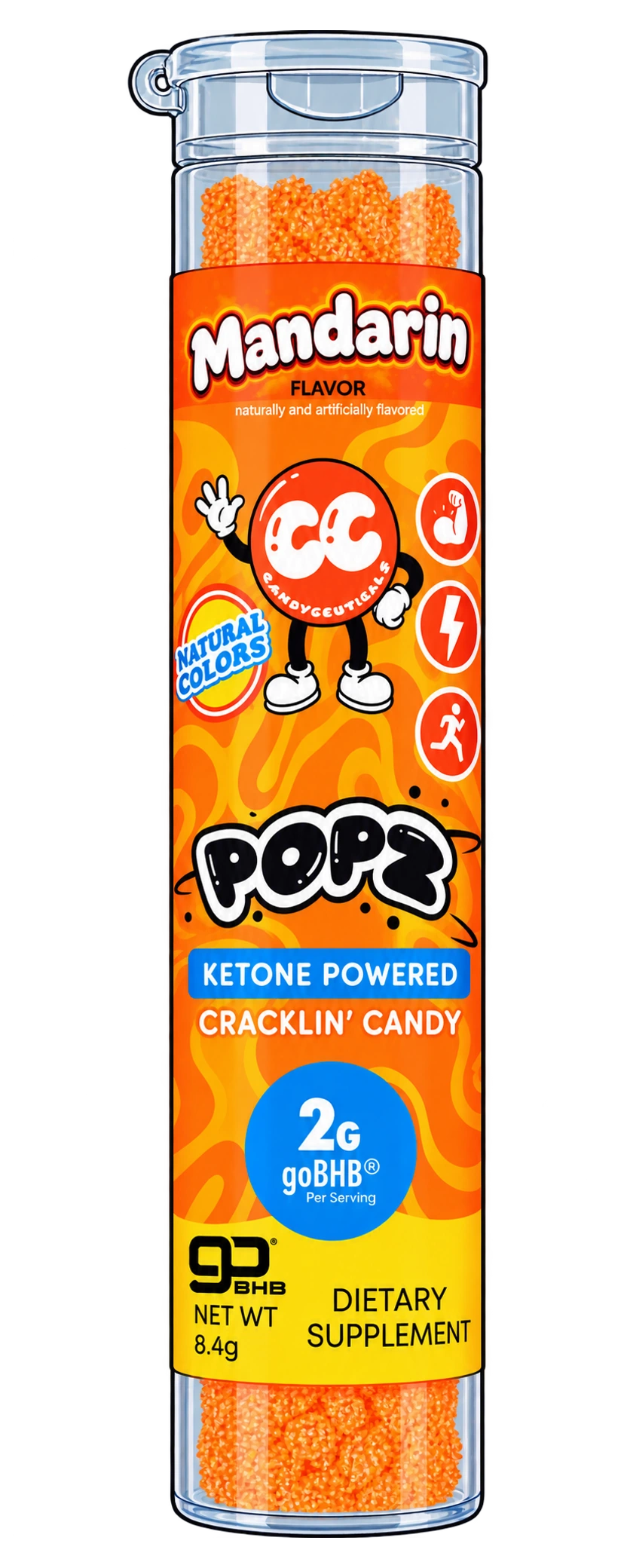 Popz Mandarin tube, front view